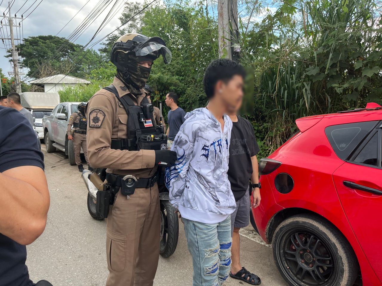 清迈市警局打击诈骗集团 抓获“取款马”团伙5名嫌疑人