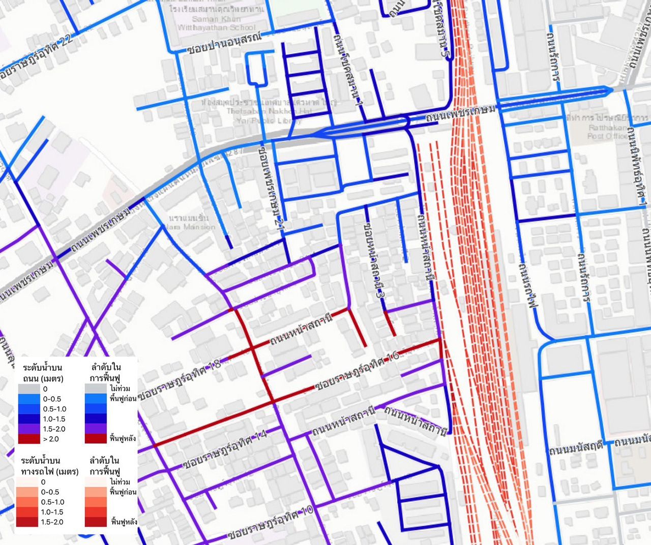 GISTDA 公布合艾洪水造成的交通网络损毁，需修复超过 1200 公里