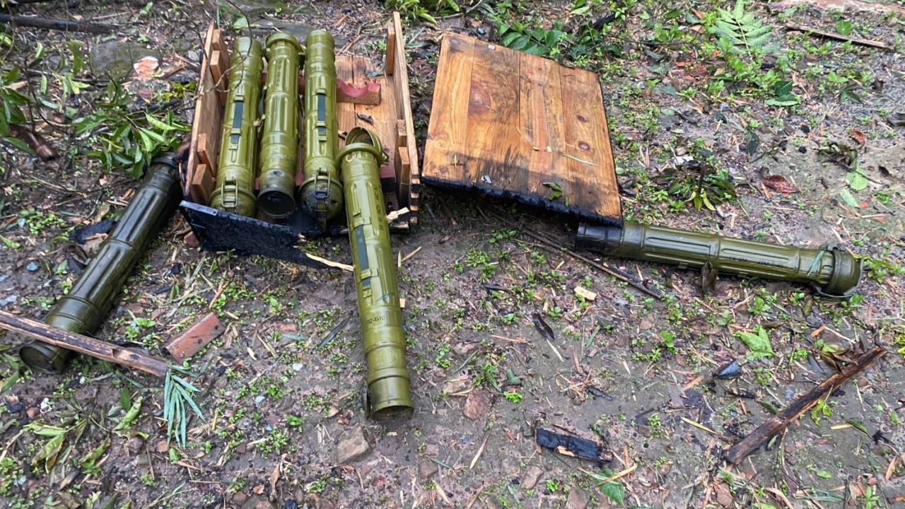曝光“柬埔寨军队”在ภูมะเขือ战场的武器库，泰方缴获12项武器和无人机