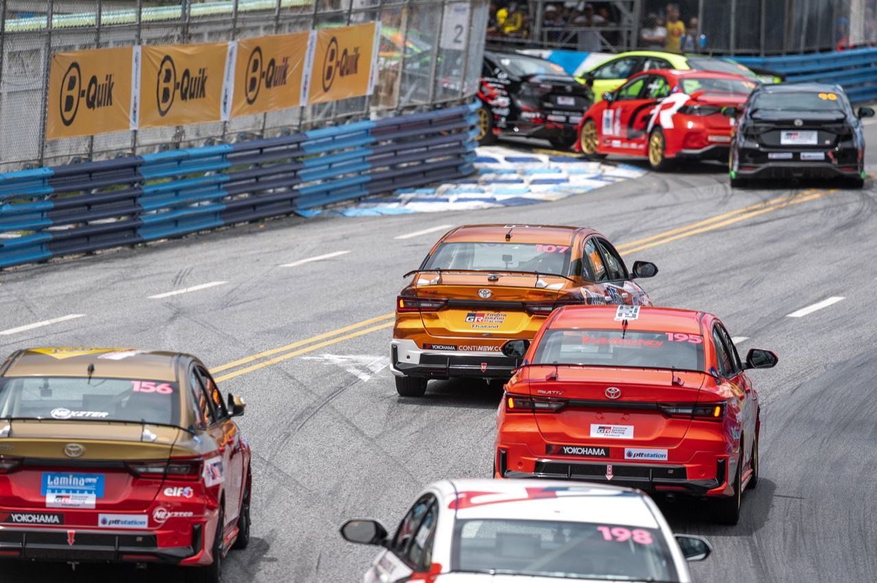 Toyota Gazoo Racing Thailand 第一次比赛在邦盛街道赛道的竞赛结果