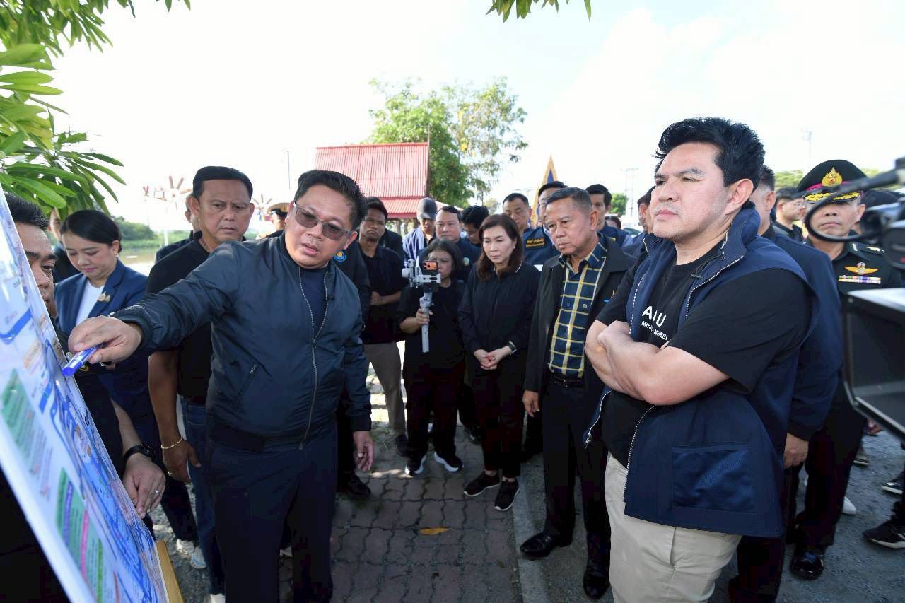 两位部长前往北榄府应对水危机,高等教育部长指示安装 50 台推水机缓解洪灾