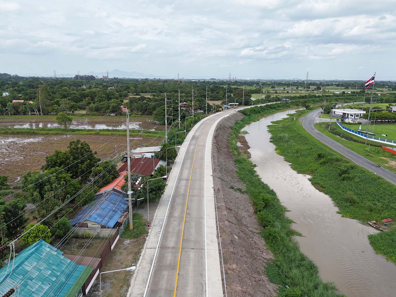 已开放使用，公路 2008 路段 33–Ban Pak Rad，位于大城府，促进物流系统