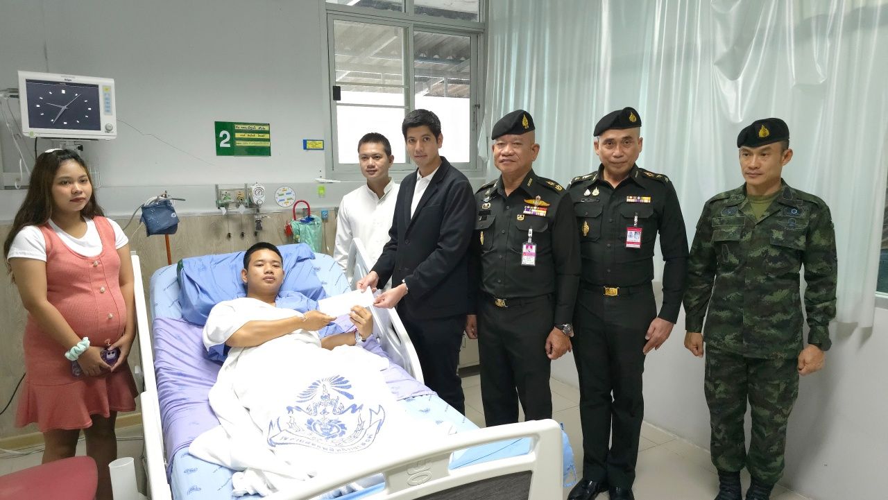 GULF 捐赠120万援助踩中地雷的士兵在ช่องบก