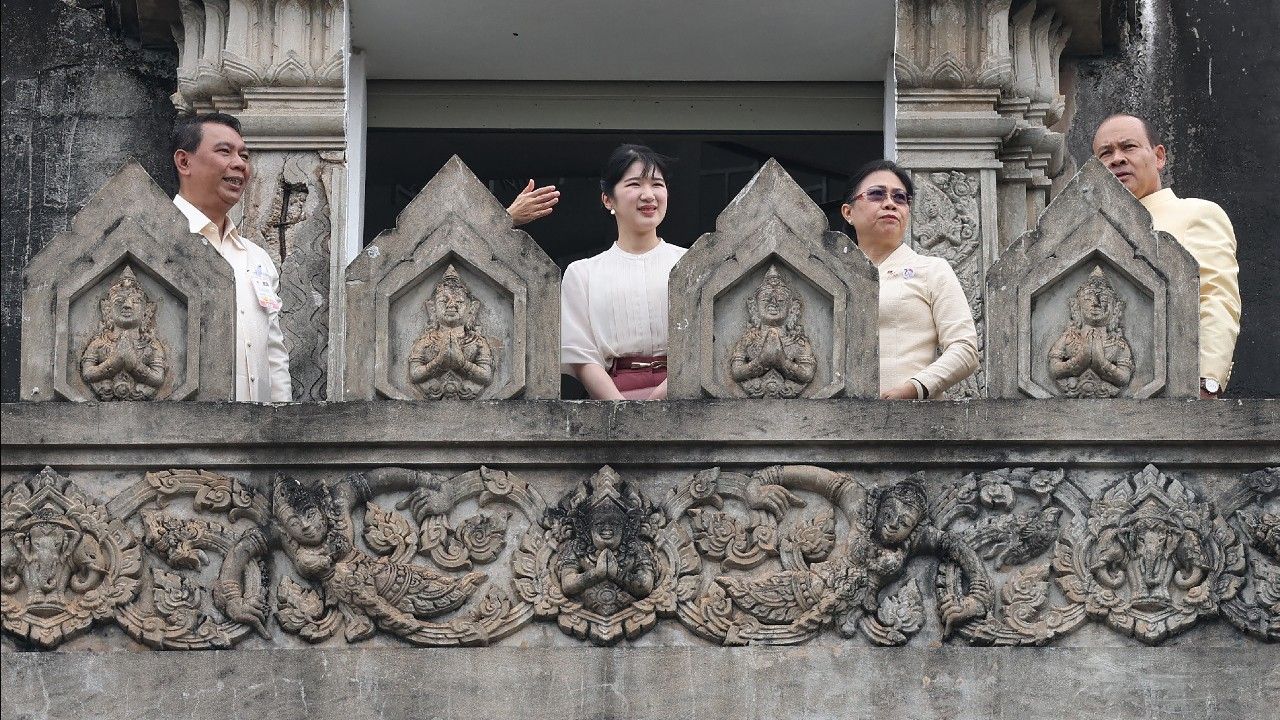 日本公主爱子访问老挝的万象首都和世界遗产琅勃拉邦