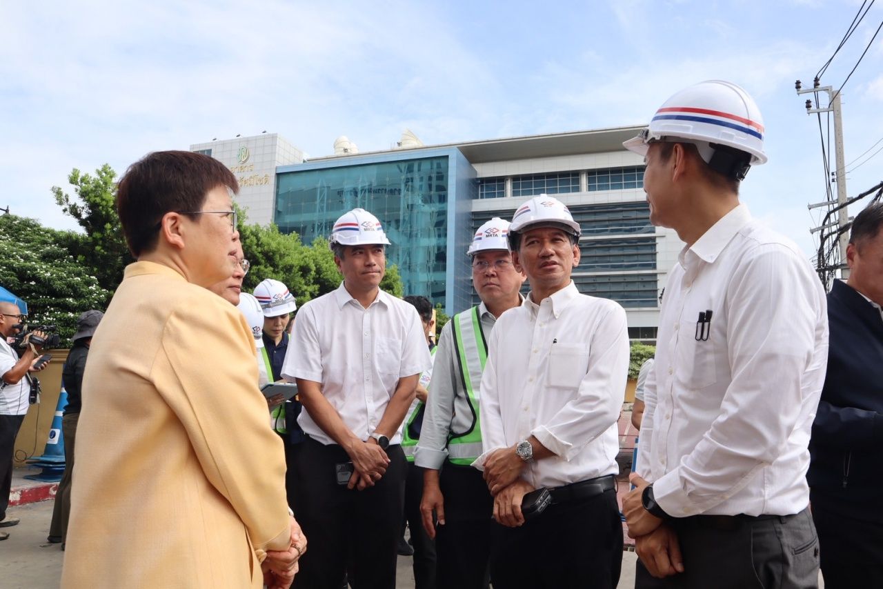 MRTA 下令停止紫色线 Tao Poon - Rat Burana 段的施工后路面下陷事故