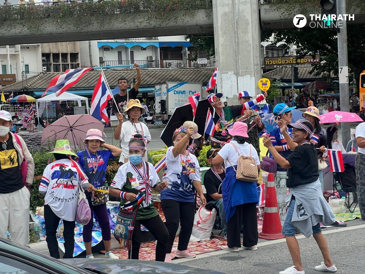 开始了！民众于8月31日在胜利纪念碑集会反对为泰党总理提名