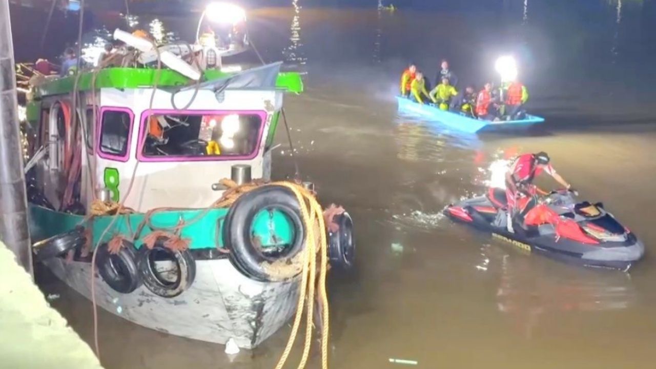 找到沉入河底的孕妇遗体，距离船难地点200米