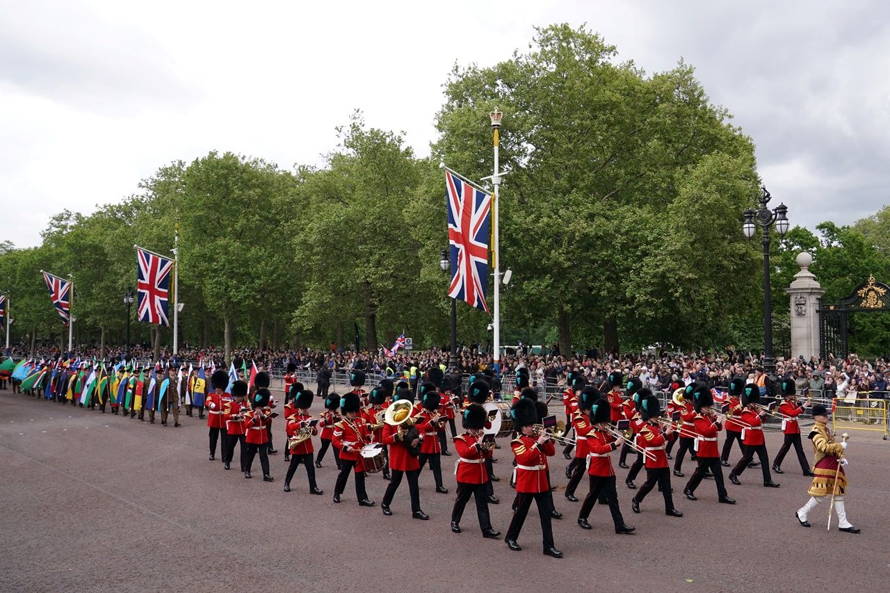 英国各军种在2025年5月5日胜利日阅兵式上