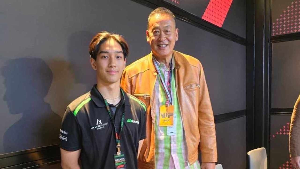 “英-赛萨塔” 祝贺 “腾·达纳彭” 成为首位获得 Formula 3 冠军的泰国人