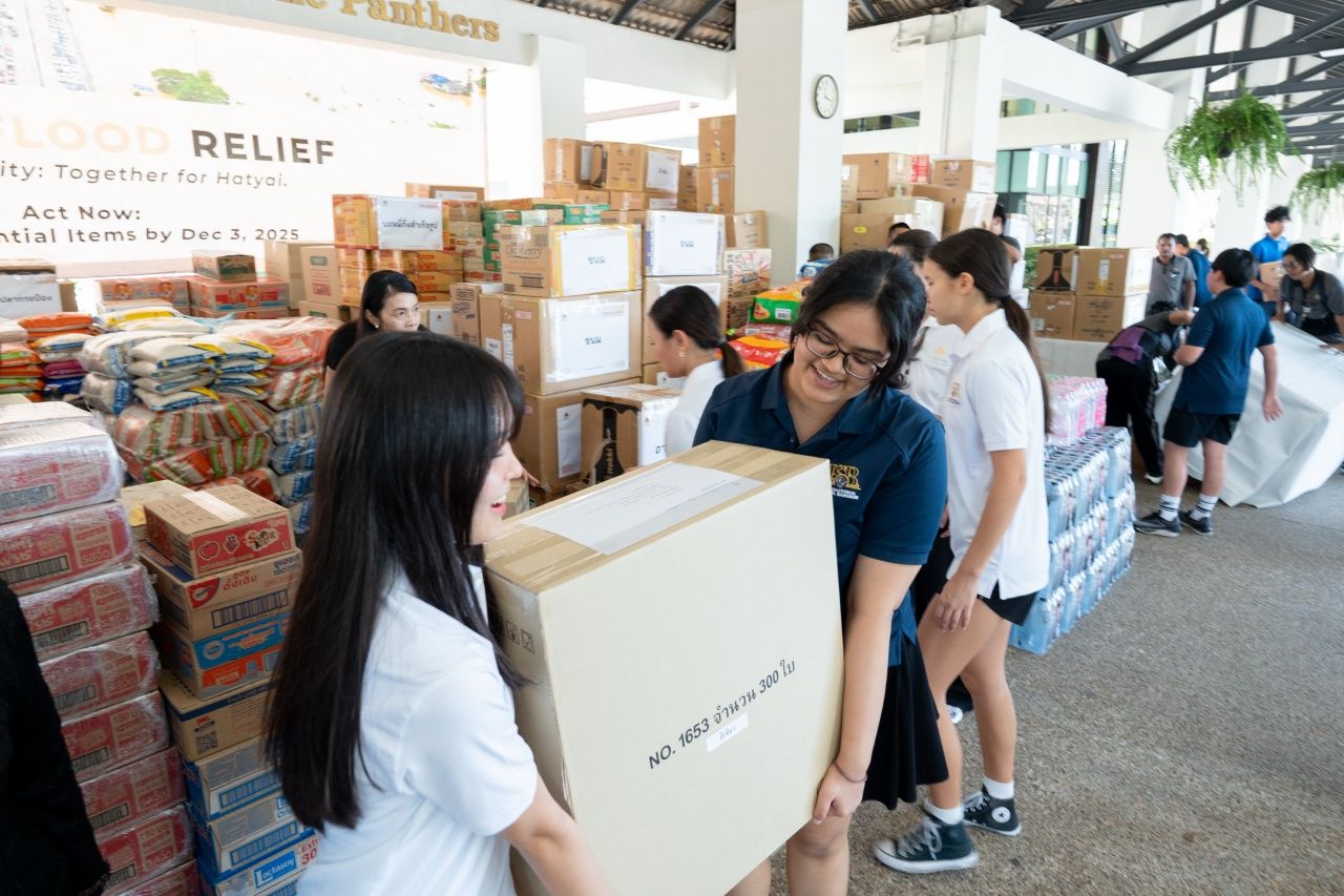 ISB国际学校运送救援物资帮助合艾洪灾