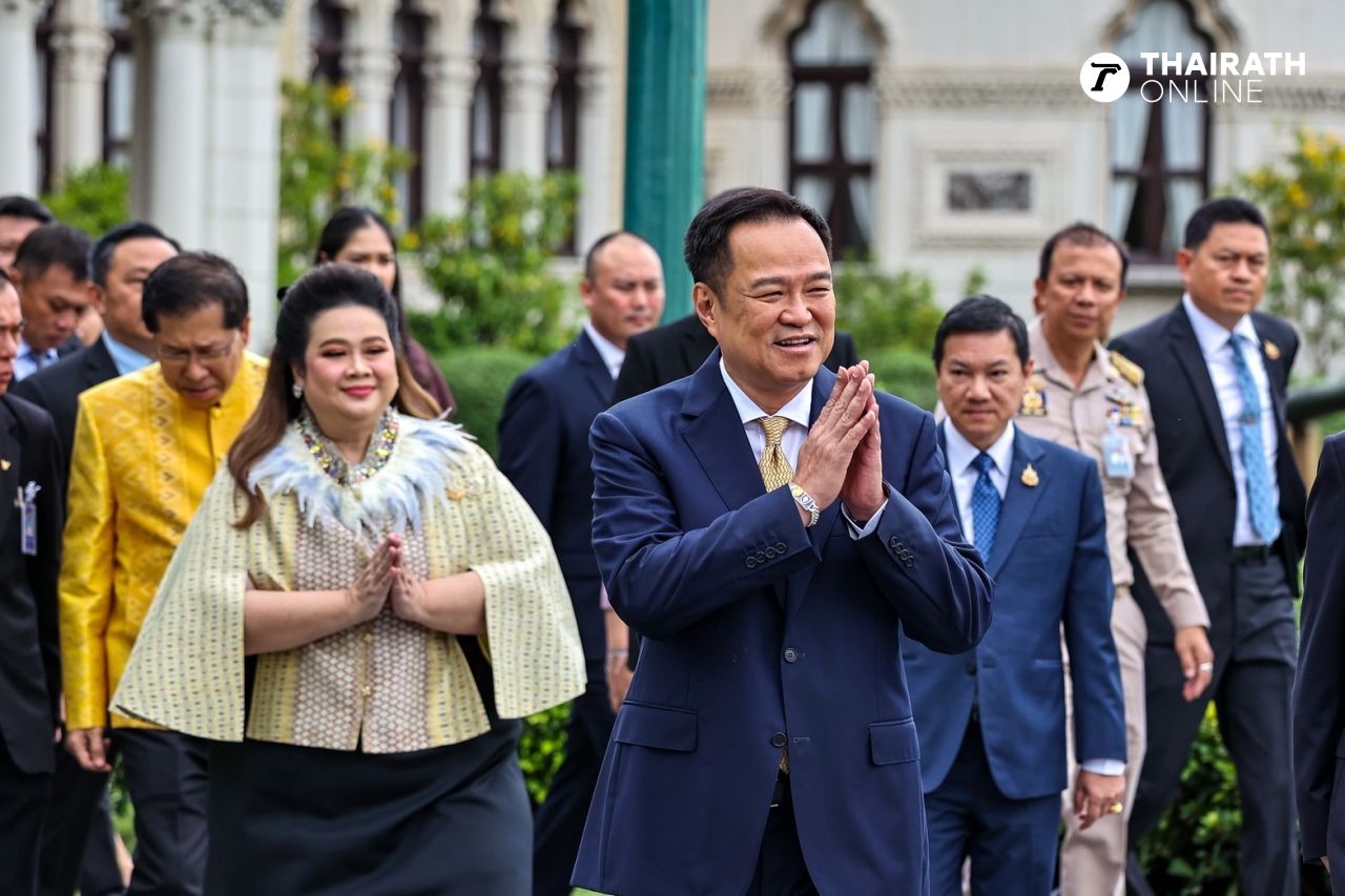 “阿努廷” 选择吉日带领泰国自豪党部长敬拜政府府内神灵，祈愿一切顺利