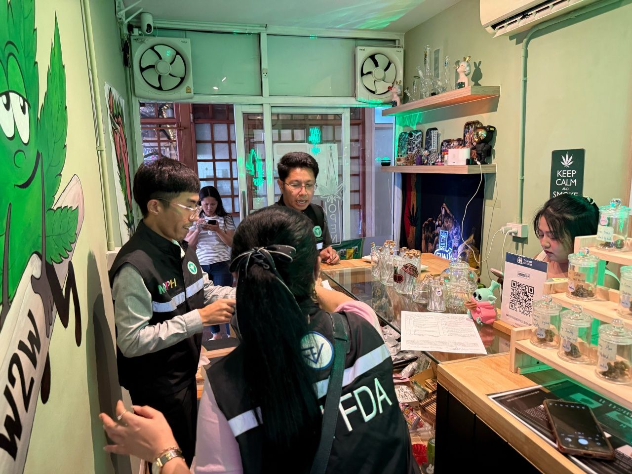 在全曼谷展开行动，查获非法销售未获批准的含大麻的软糖