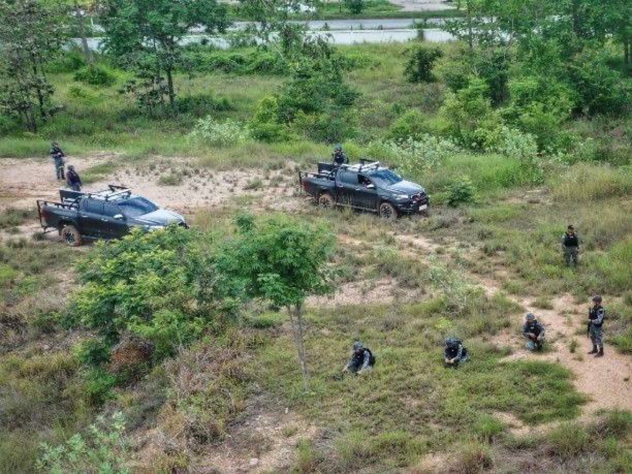 泰国皇家空军的武装无人机参与巡逻行动，保护空军第三大队基地