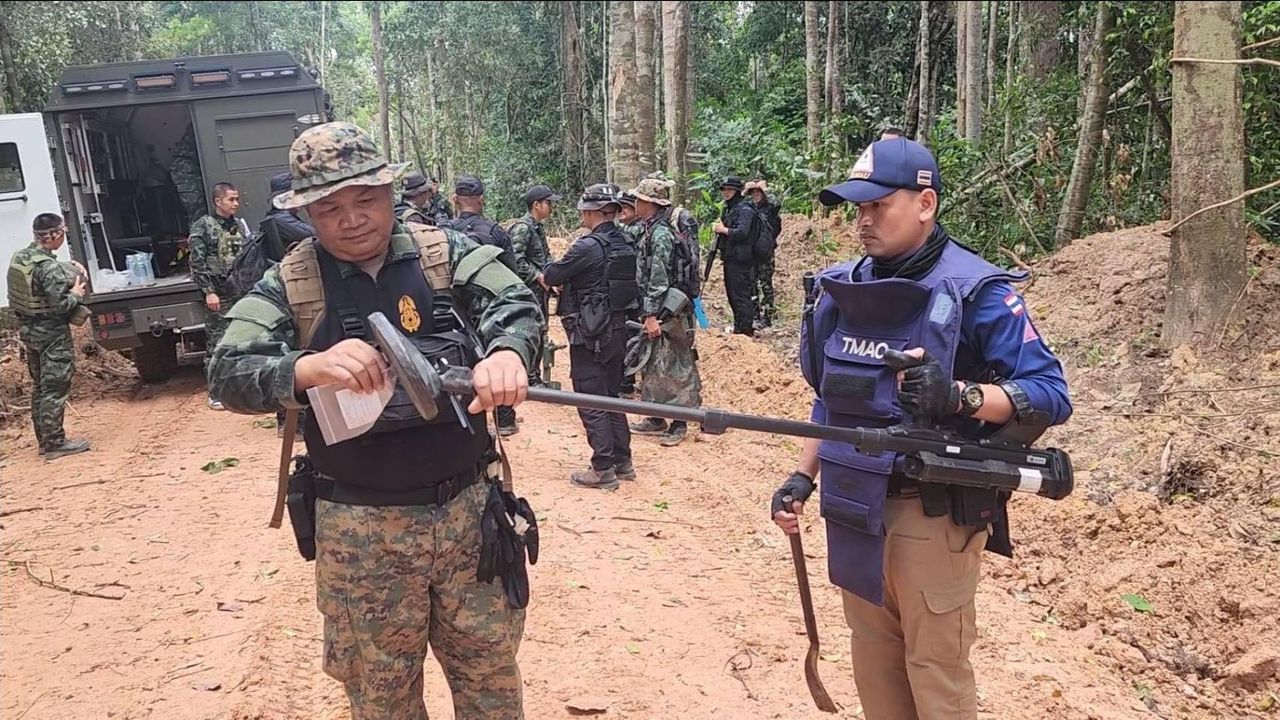 仅 83.4 公里，泰国士兵踩雷第 1-2 枚