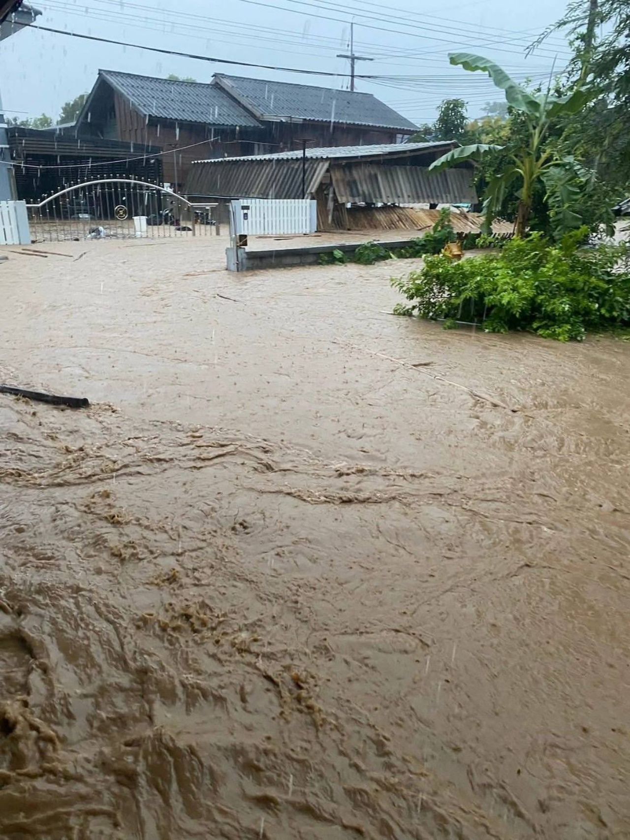 暴雨袭击清莱 山洪泛滥多个地区 加紧撤离被困居民