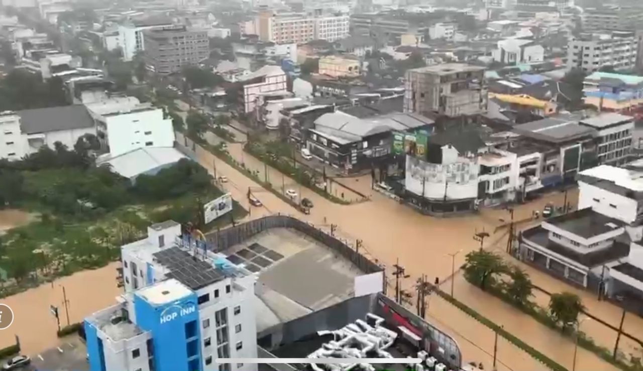 持续暴雨，合艾多地发生洪水，查看“避难中心和沙袋领取点”位置