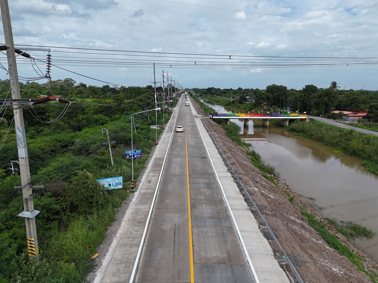 已开放使用，公路 2008 路段 33–Ban Pak Rad，位于大城府，促进物流系统