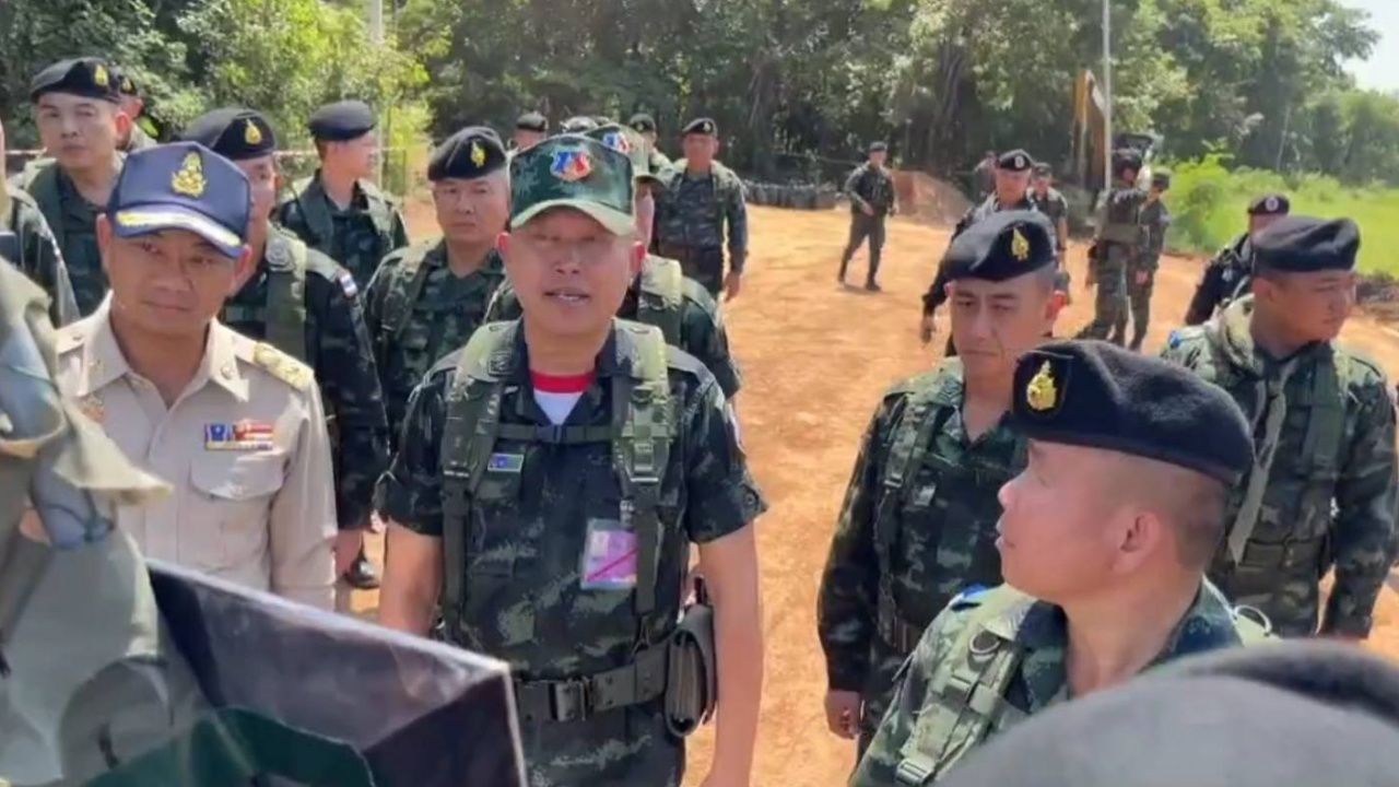 泰国第一军区司令与沙缴府长官深入高高边境，推动恢复地方安全