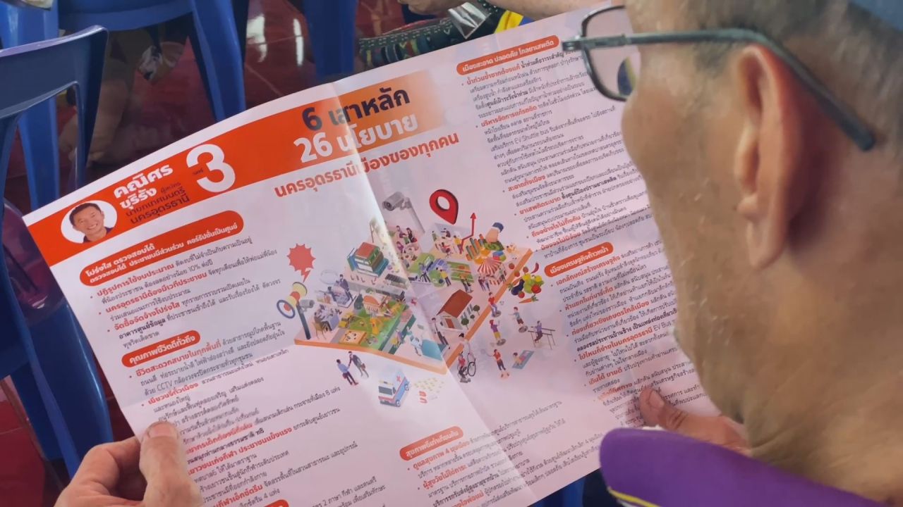 2028年市政选举 “塔纳通” 在乌隆府进行最后冲刺助选 “卡尼松”