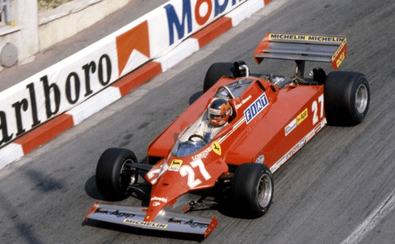 疯狂性能的双涡轮在Ferrari 126 CK Gilles Villeneuve的车中