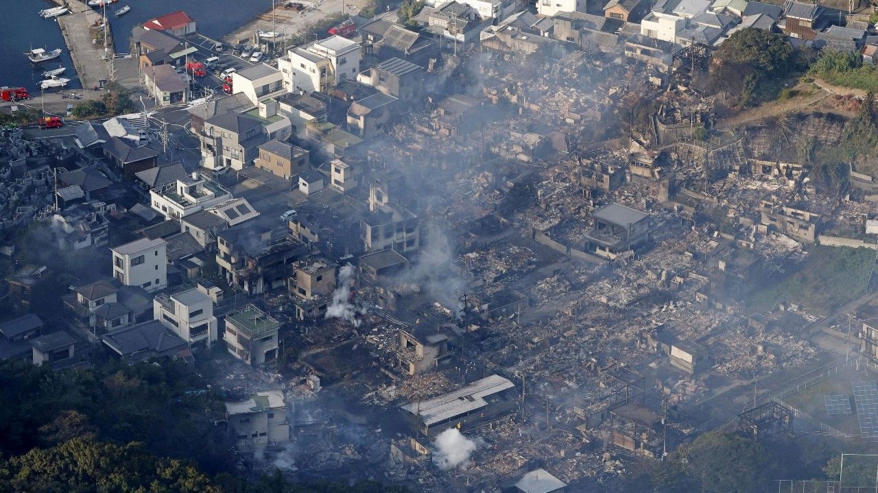 日本大分市社区火灾，170人疏散，20多栋房屋被毁，1人失踪