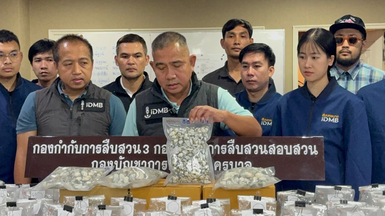 中央调查局逮捕25岁男子涉嫌在线销售毒蘑菇，查获价值超220万泰铢的物品