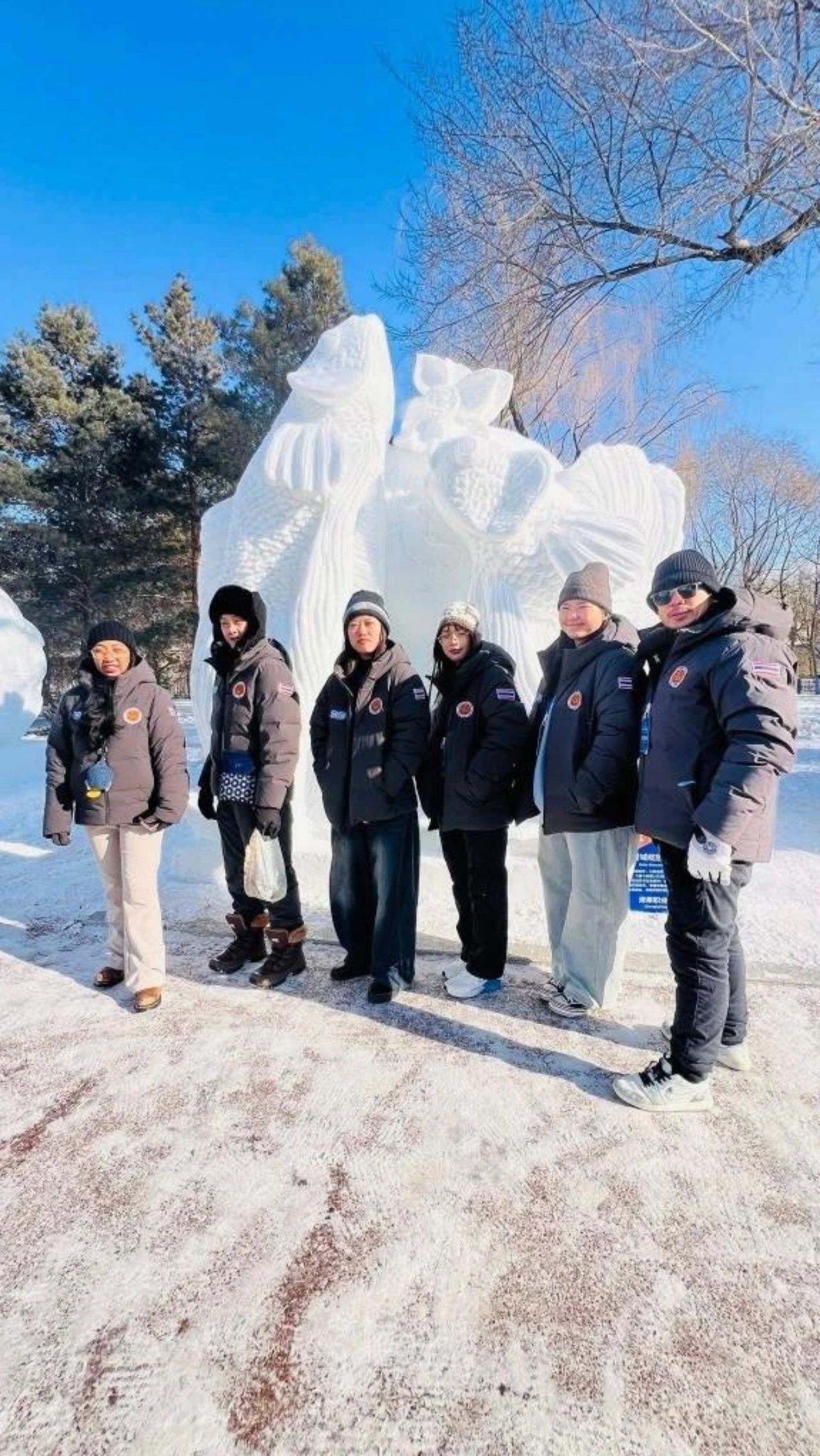 赞扬4支职业队哈尔滨冰雪雕刻冠军 