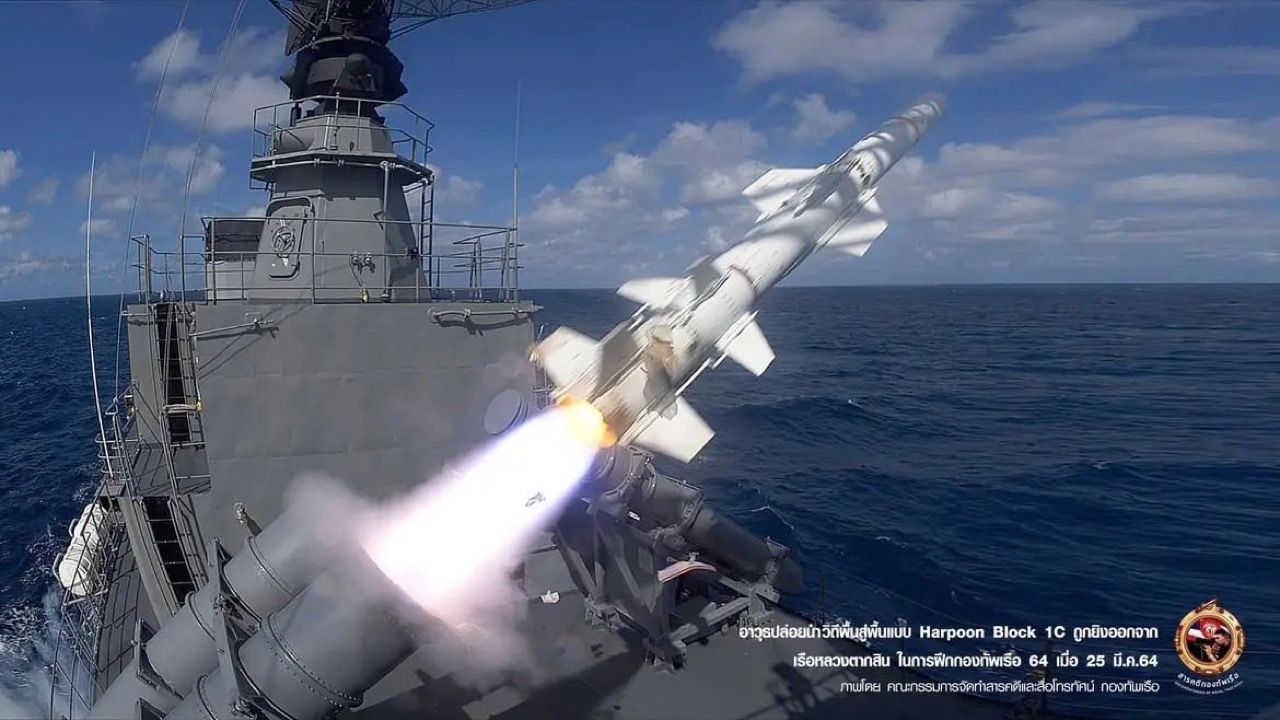 死神之矛,泰国皇家海军的鱼叉导弹