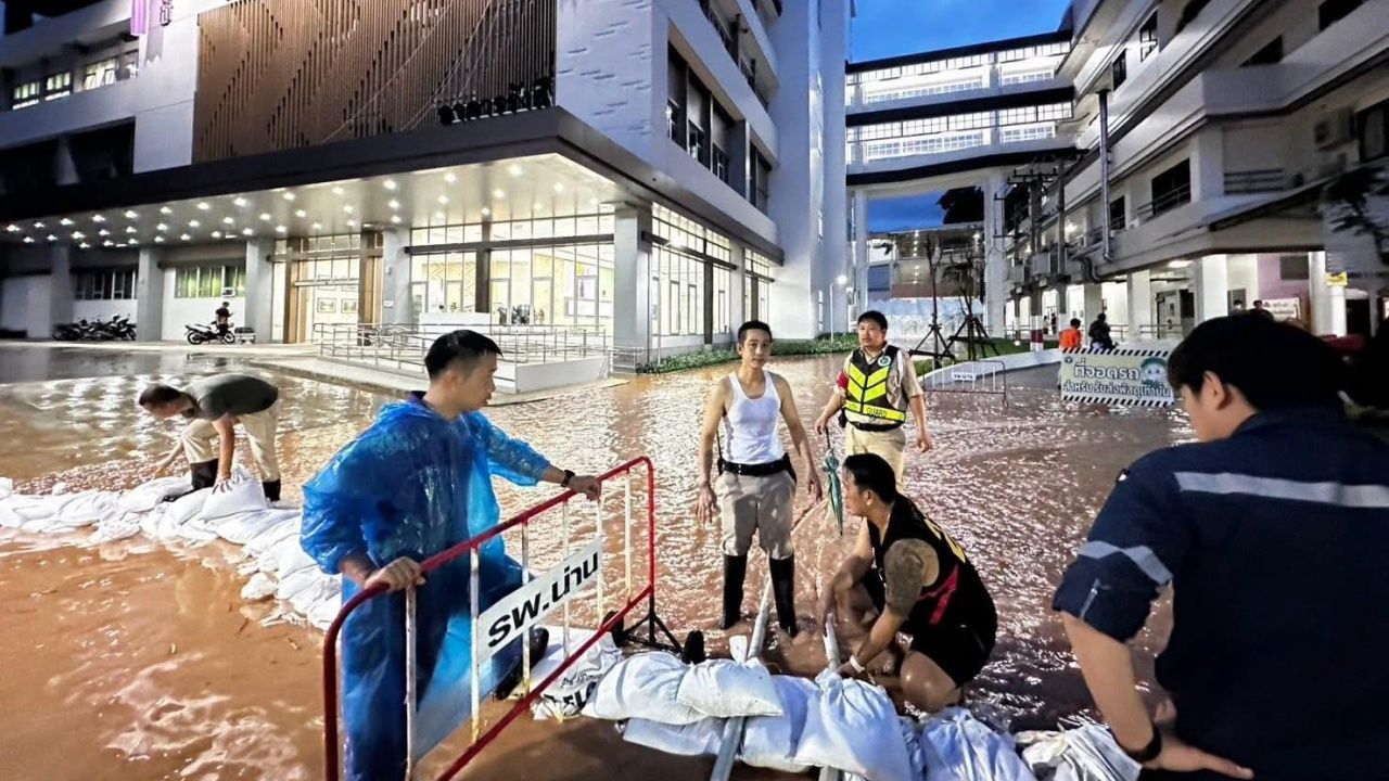 展示“南邦淹水”损害图片 南邦市区经济区被淹没