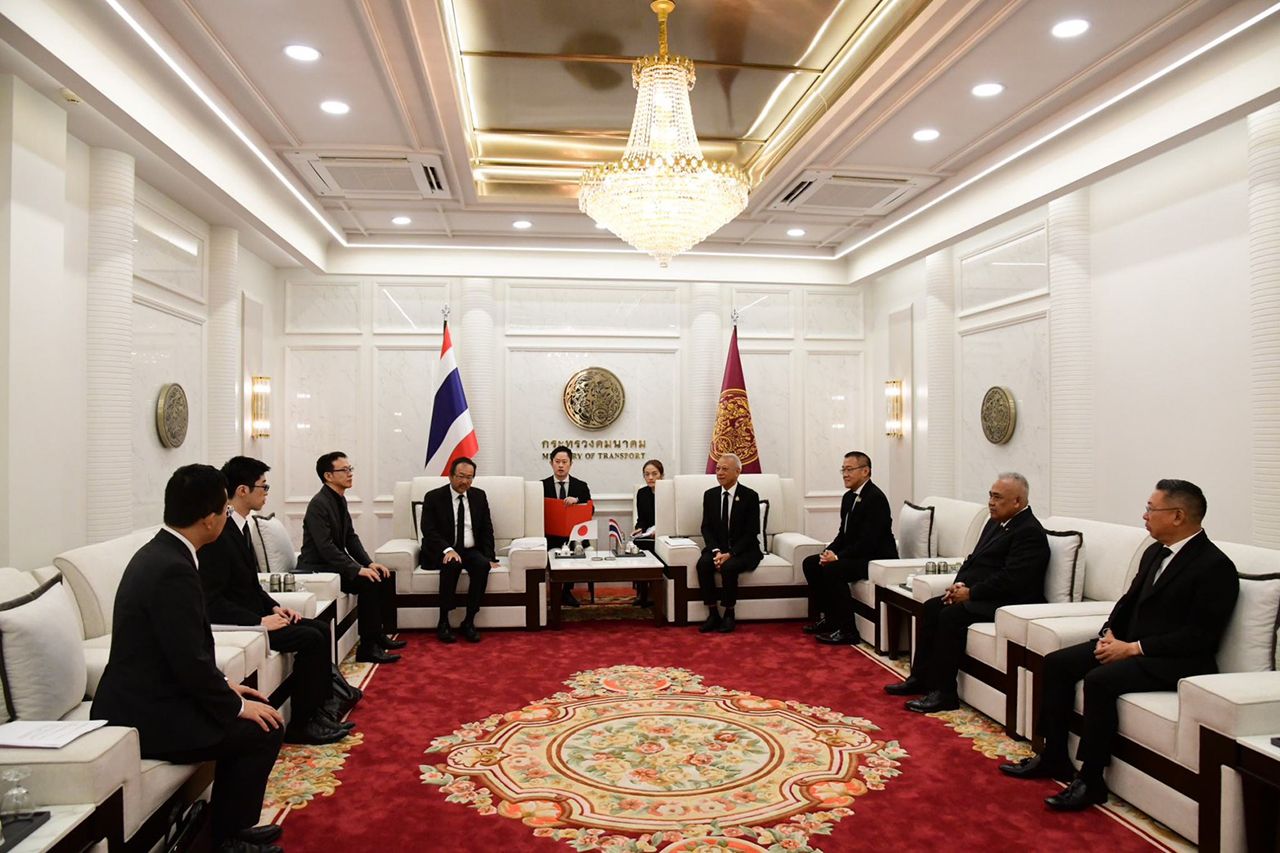 “皮帕”会晤日本大使 推进铁路和港口技术 提升泰国基础设施
