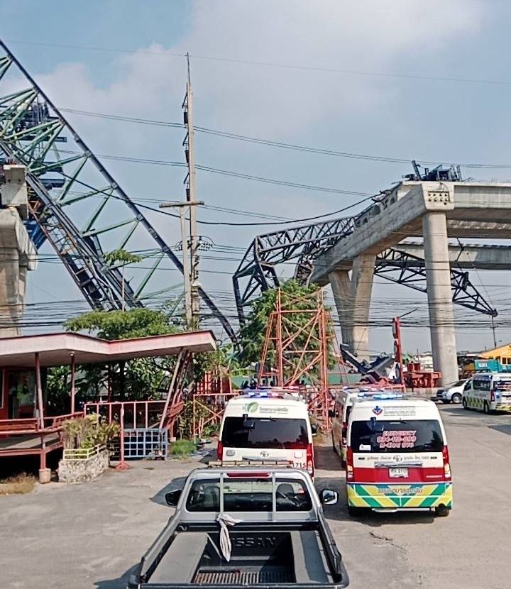 拉玛2路高架施工起重机倒塌造成人员伤亡