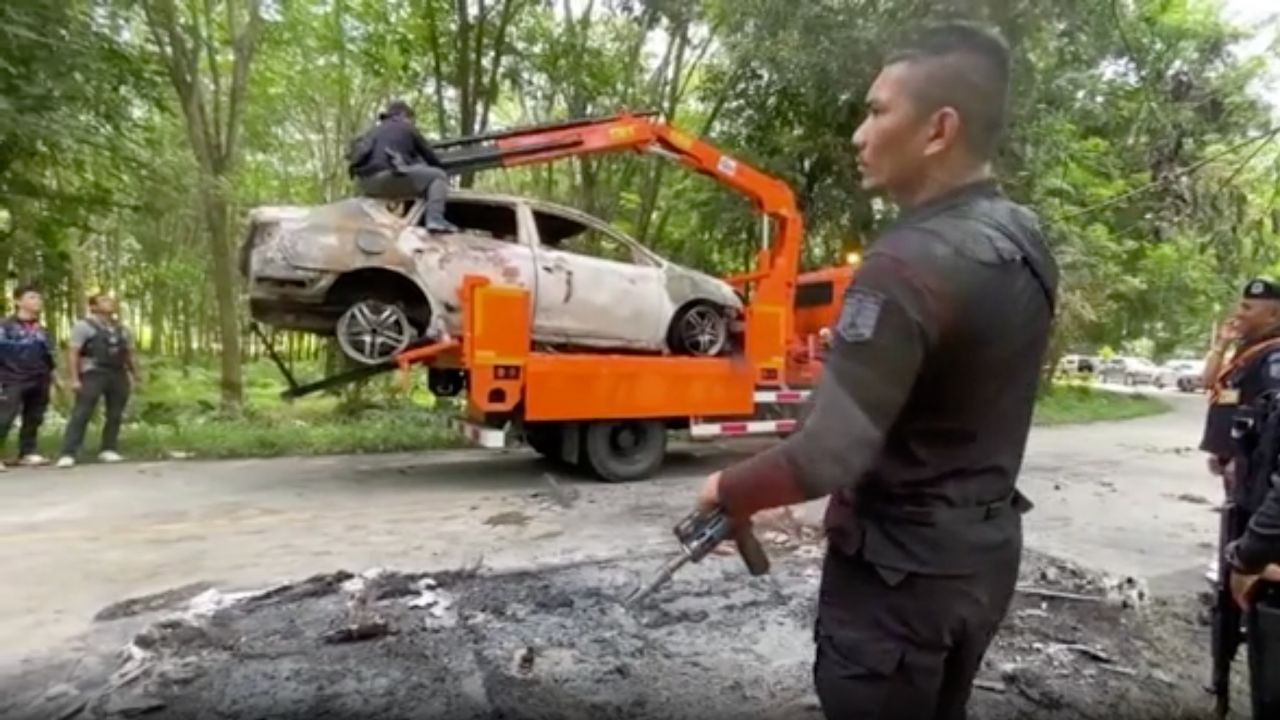 嫌犯使用的枪击中ชคต.地基，发现已制造99起案件，位于那拉提瓦-也拉地区