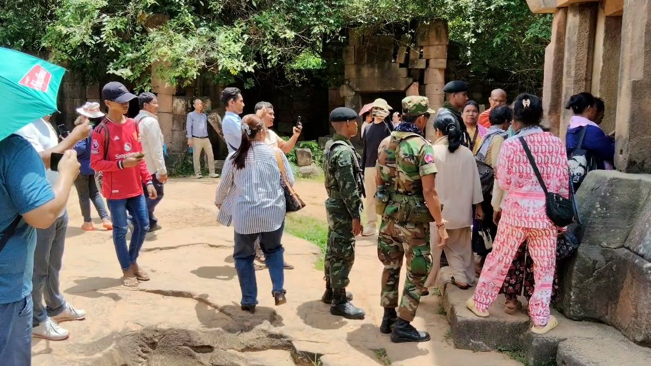 讨论柬埔寨军方，达成三项协议以管理塔美恩汤寺游客，责备柬埔寨女子