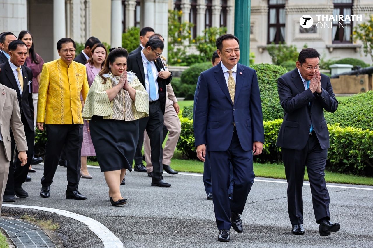 “阿努廷” 选择吉日带领泰国自豪党部长敬拜政府府内神灵，祈愿一切顺利
