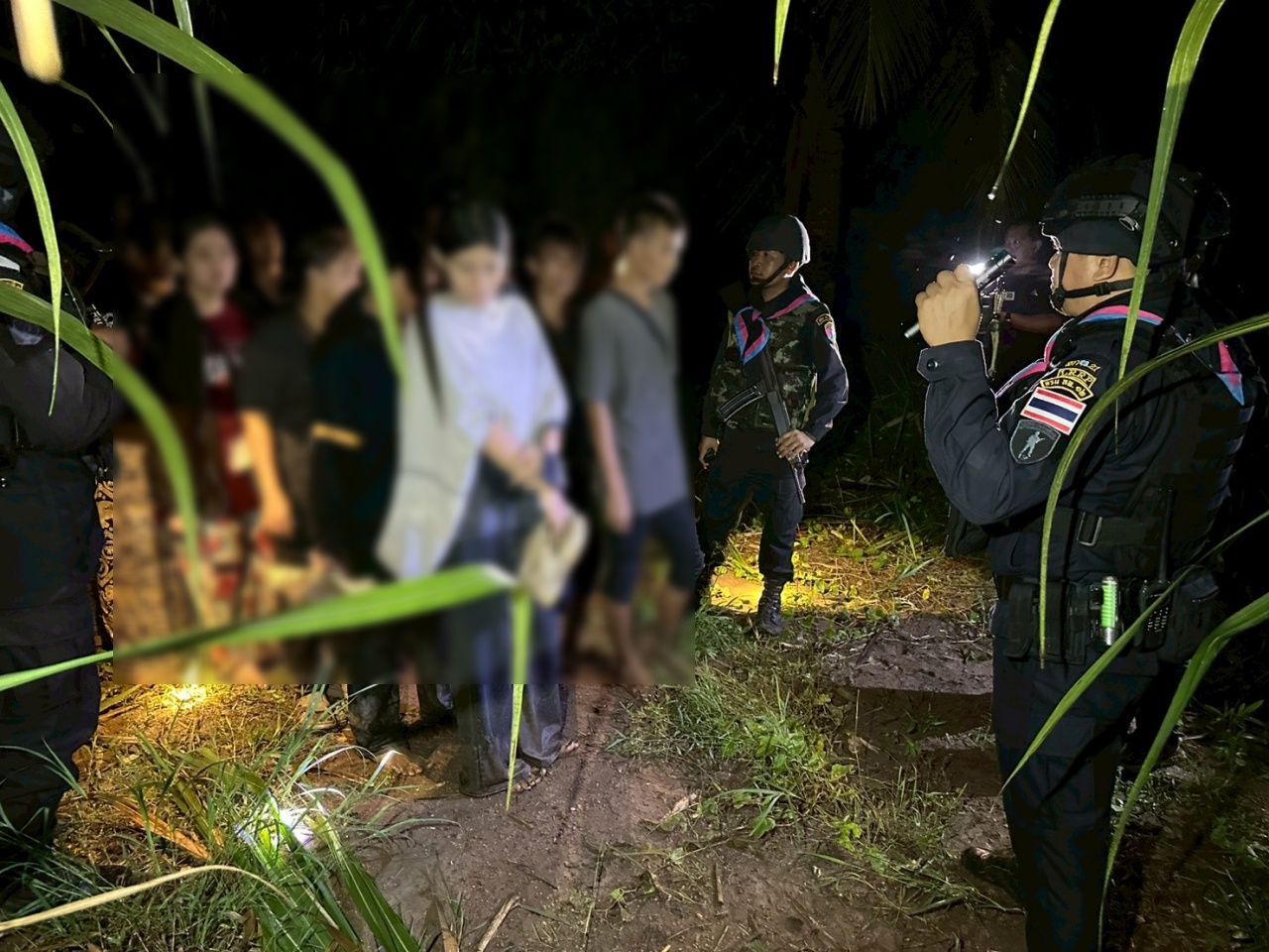 在甘蔗地抓获30名泰国人 非法跨境来自柬埔寨 承认将回到泰国找工作